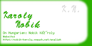 karoly nobik business card